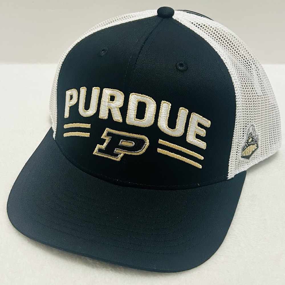 Captivating Purdue Boilermakers Trucker Adjustable Hat Cap Snapback Black NCAA